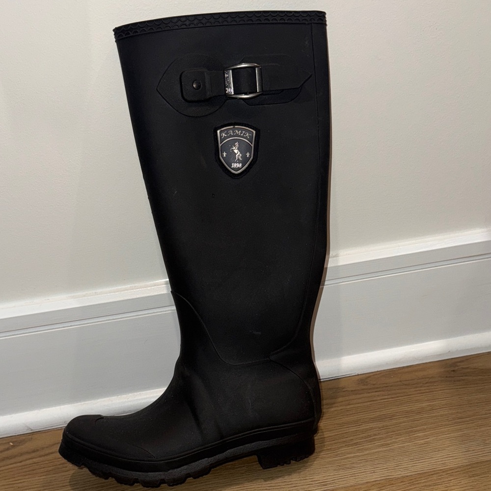 Black Rubber Kamik Rain Boots